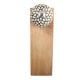 2 Pieces Cream And Black Etched Ceramic Wooden Door Stopper